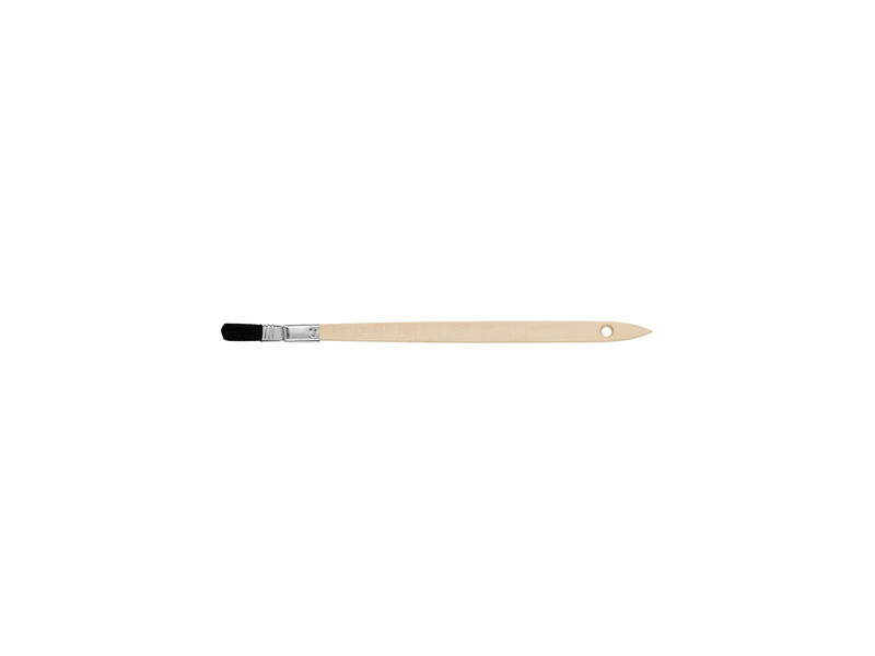 WESTEX Pinceau plat soie naturelle noire, 15 mm, courbé