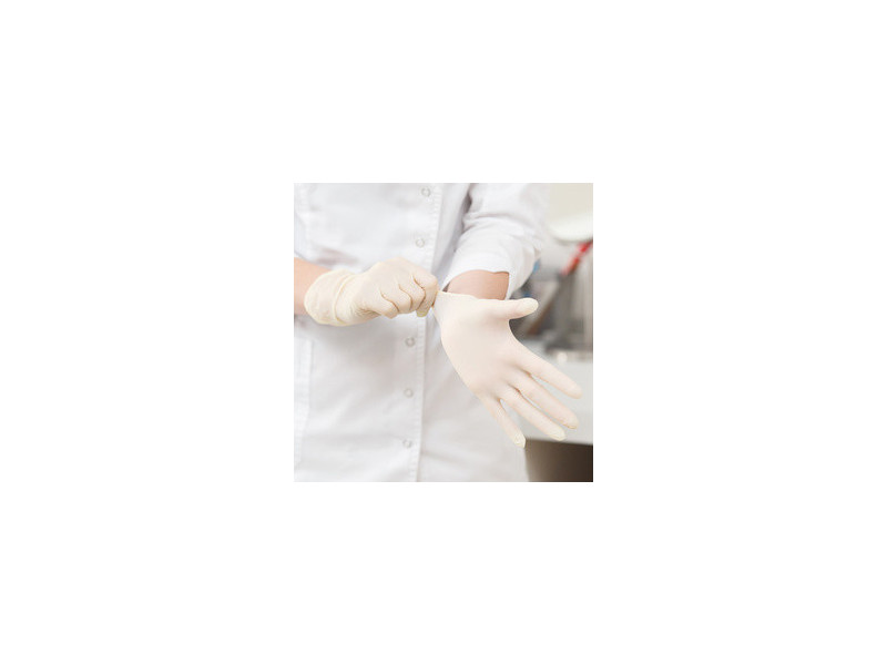 HYGOSTAR Gant latex SKIN, L, poudré, blanc