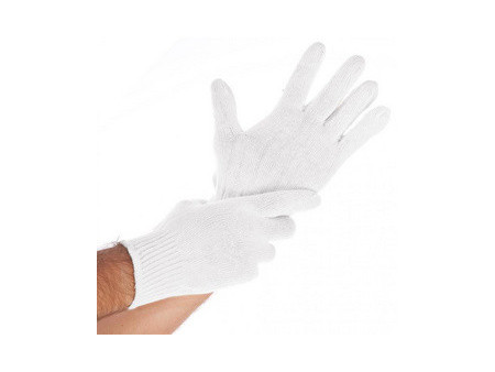 HYGONORM Gant en coton Cuff Light, L, blanc