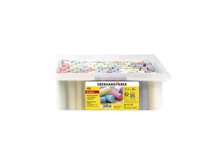 EBERHARD FABER Craie de trottoir, seau en plastique de 100