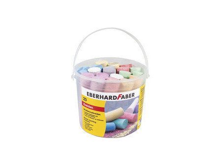 EBERHARD FABER Craie de trottoir, seau en plastique de 100