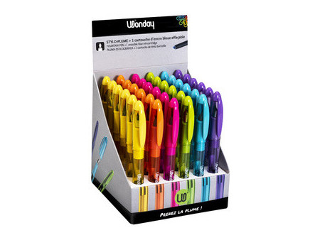 Wonday Stylo plume MIN'O, assorti, présentoir de 36