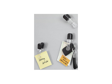 WEDO Aimants clip GLOSSY, kit de 4, noir / transparent