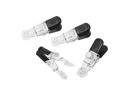 WEDO Aimants clip GLOSSY, kit de 4, noir / transparent