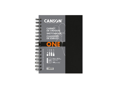 CANSON Carnet esquisse ARTBOOK ONE, 216 x 279 mm, noir