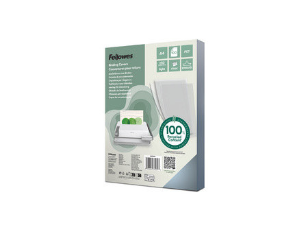 Fellowes Plats de couverture, A4, PET, transparent, 0,18 mm
