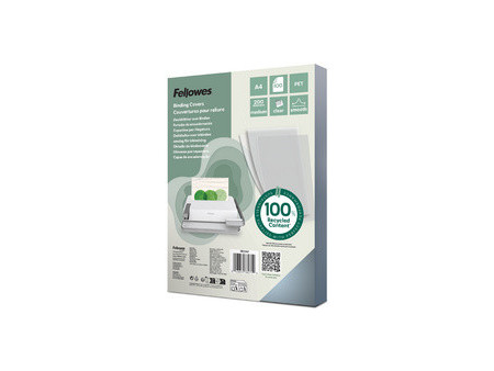 Fellowes Plats de couverture, A4, PET, transparent, 0,20 mm
