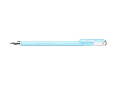 Pentel Stylo roller à encre gel Hybrid Milky, bleu pastel
