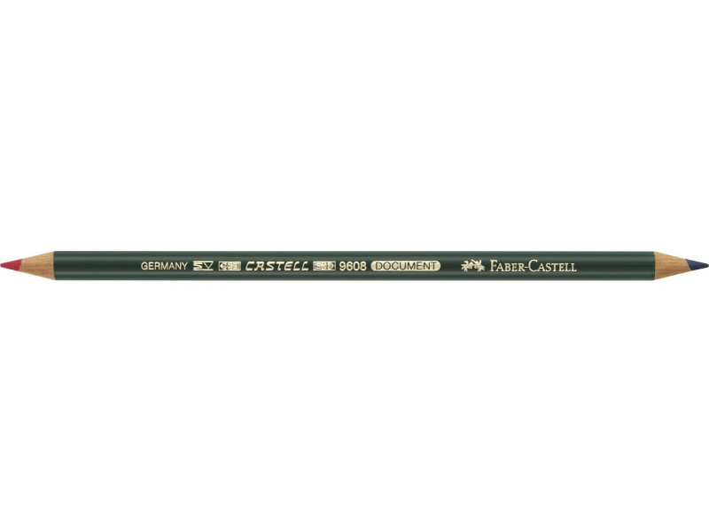 FABER-CASTELL Crayon pour copie CASTELL DOCUMENT, rouge-bleu