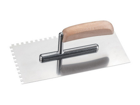 WESTEX Platoir dentelé inox, 270 x 130 mm, denture 8x8 mm