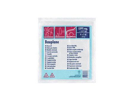 WESTEX Bâche de chantier LDPE, 75 microns, 4 x 5m, noir