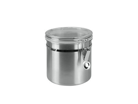 metaltex Boîte de conservation, 1,0 L, rond, inox, argent