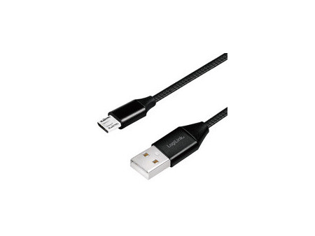 LogiLink Câble USB 2.0, USB-A - Micro USB, 0,3 m, noir