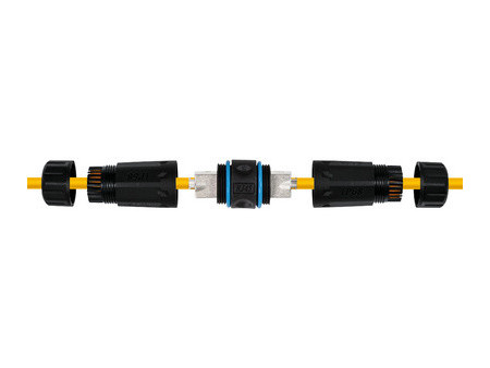 LogiLink Connecteur de câble extérieur, cat.6A/7/7A/8, noir