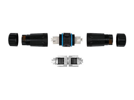 LogiLink Connecteur de câble extérieur, cat.6A/7/7A/8, noir