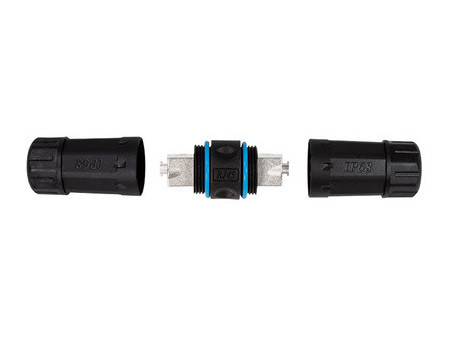 LogiLink Connecteur de câble extérieur, cat.6A/7/7A/8, noir