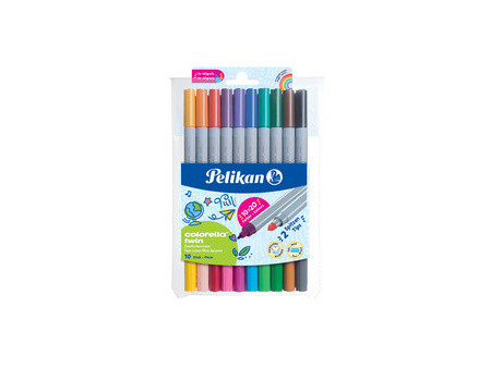 Pelikan Feutres colorella twin, rond, étui de 10