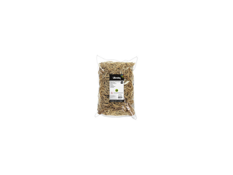 Wonday Bracelets caoutchouc, 40 mm, sac 1 kilo, nature