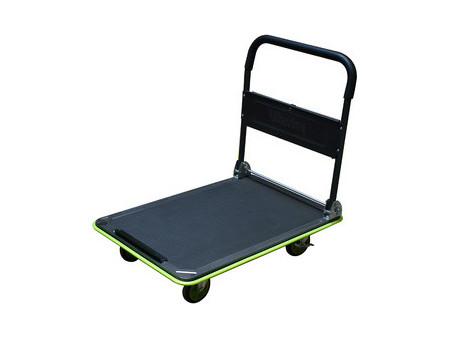 Wonday Chariot à plate-forme en acier, charge: 300 kg, noir/