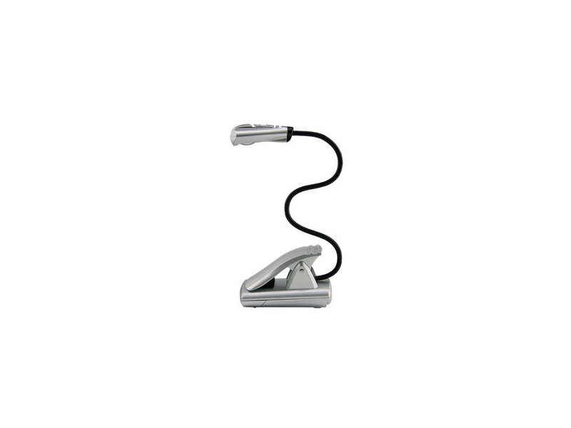 WEDO Lampe de lecture LED avec clip, mobile, 1 LED, noir