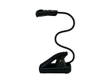 WEDO Lampe de lecture LED avec clip, mobile, 1 LED, noir