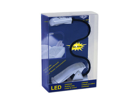 WEDO Lampe de lecture LED avec clip, mobile, 1 LED, noir