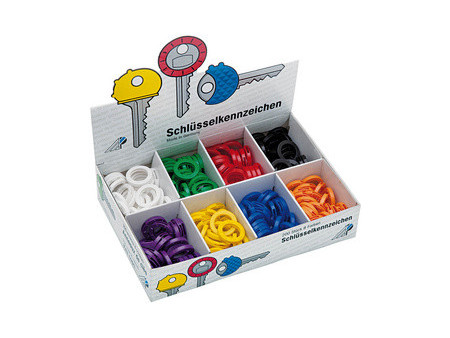 WEDO Couvre-têtes pour clé, présentoir 200 pièces, assorti