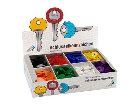 WEDO Protections rondes pour clés, présentoir de 200