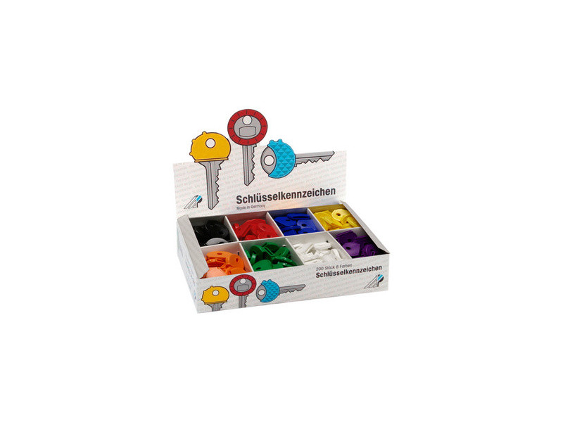 WEDO Protections rondes pour clés, présentoir de 200