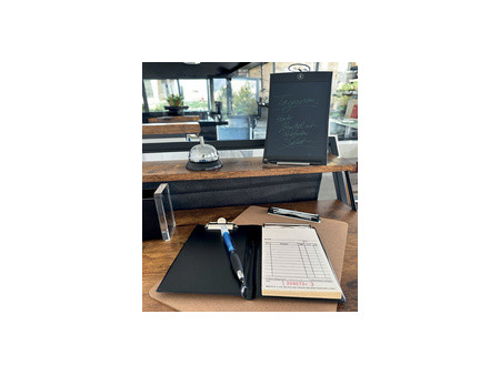 WEDO Cloche de table, sonnette en métal, socle noir
