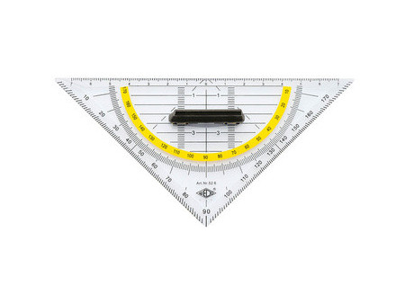 WEDO Equerre géométrique, hypoténuse 160 mm,poignée amovible