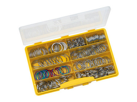 WEDO Anneaux porte-clé en métal, assortiment de 300 pièces