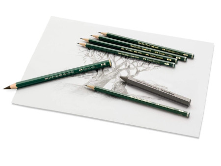 FABER-CASTELL Crayon CASTELL 9000, degré de dureté: 2B