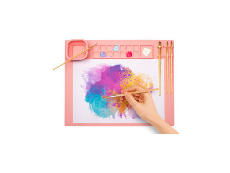 WEDO Tapis de peinture en silicone, rose