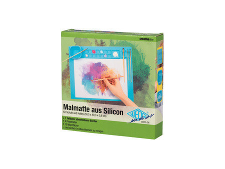 WEDO Tapis de peinture en silicone, bleu clair