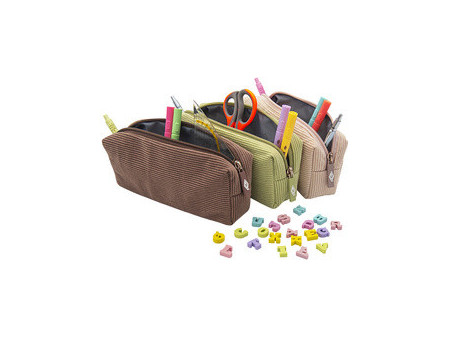 WEDO Trousse en velours côtelé, vert pistache