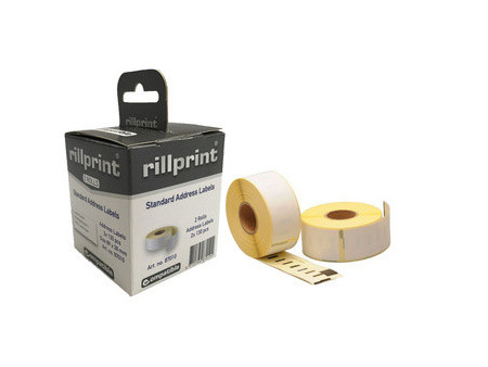 rillstab Rouleau d'étiquettes, 89 x 28 mm, blanc