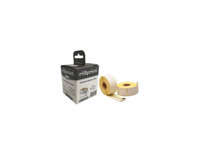 rillstab Rouleau d'étiquettes, 89 x 28 mm, blanc