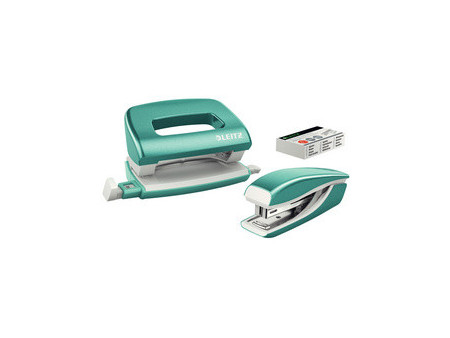 LEITZ Kit mini agrafeuse et perforateur Nexxt WOW, jaune