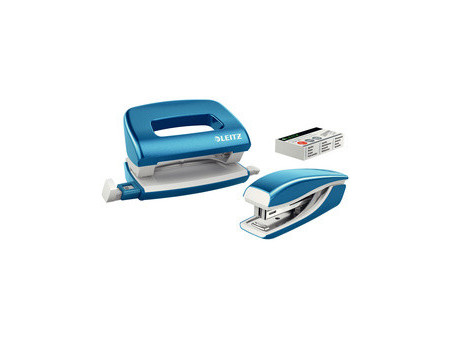 LEITZ Kit mini agrafeuse et perforateur Nexxt WOW, jaune