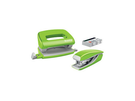 LEITZ kit mini agrafeuse et perforateur Nexxt WOW, bleu