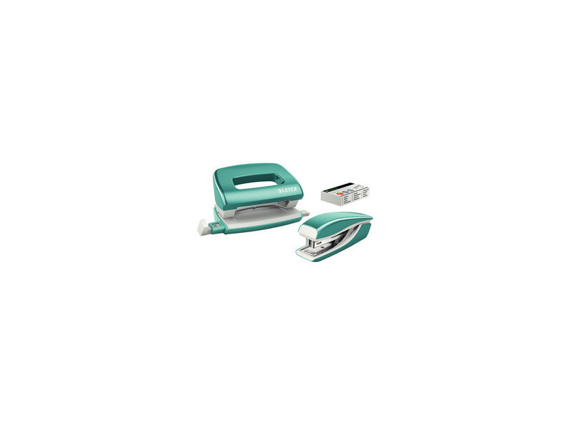 LEITZ Kit mini agrafeuse et perforateur Nexxt WOW, noir
