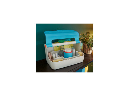 LEITZ Boîte de rangement portable Cosy, gris clair/bleu