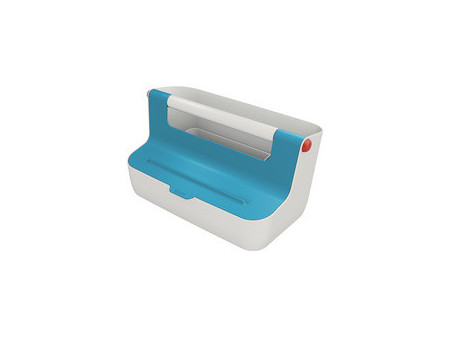 LEITZ Boîte de rangement portable Cosy, gris clair/bleu