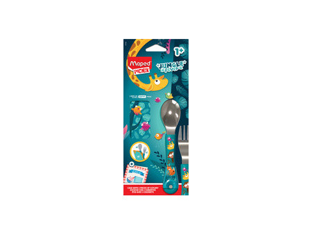 Maped PICNIK Set de couverts JUNGLE FEVER, 3 pièces, bleu