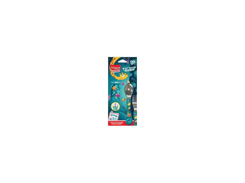 Maped PICNIK Set de couverts JUNGLE FEVER, 3 pièces, bleu