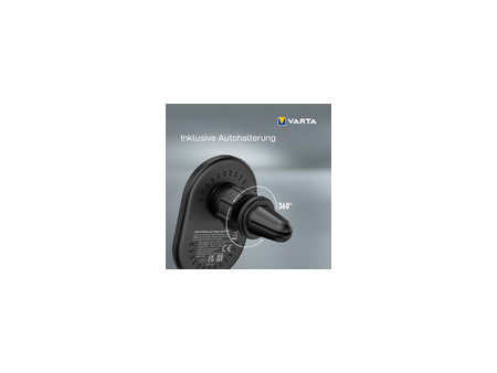 VARTA Chargeur Mag Pro Wireless Car Charger, noir