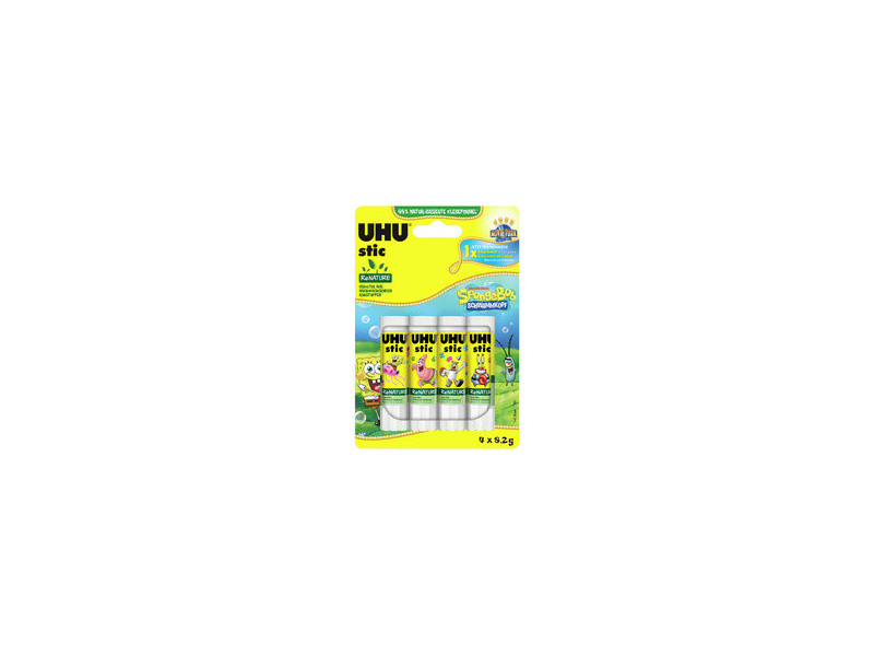 UHU Bâton de colle stic ReNATURE Bob l'éponge, 2 x 21 g