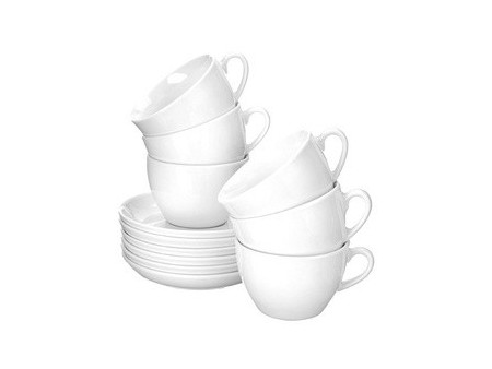 Esmeyer Tasse à cappuccino 'Bistro', set de 6, blanc