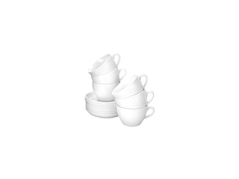Esmeyer Tasse à cappuccino 'Bistro', set de 6, blanc